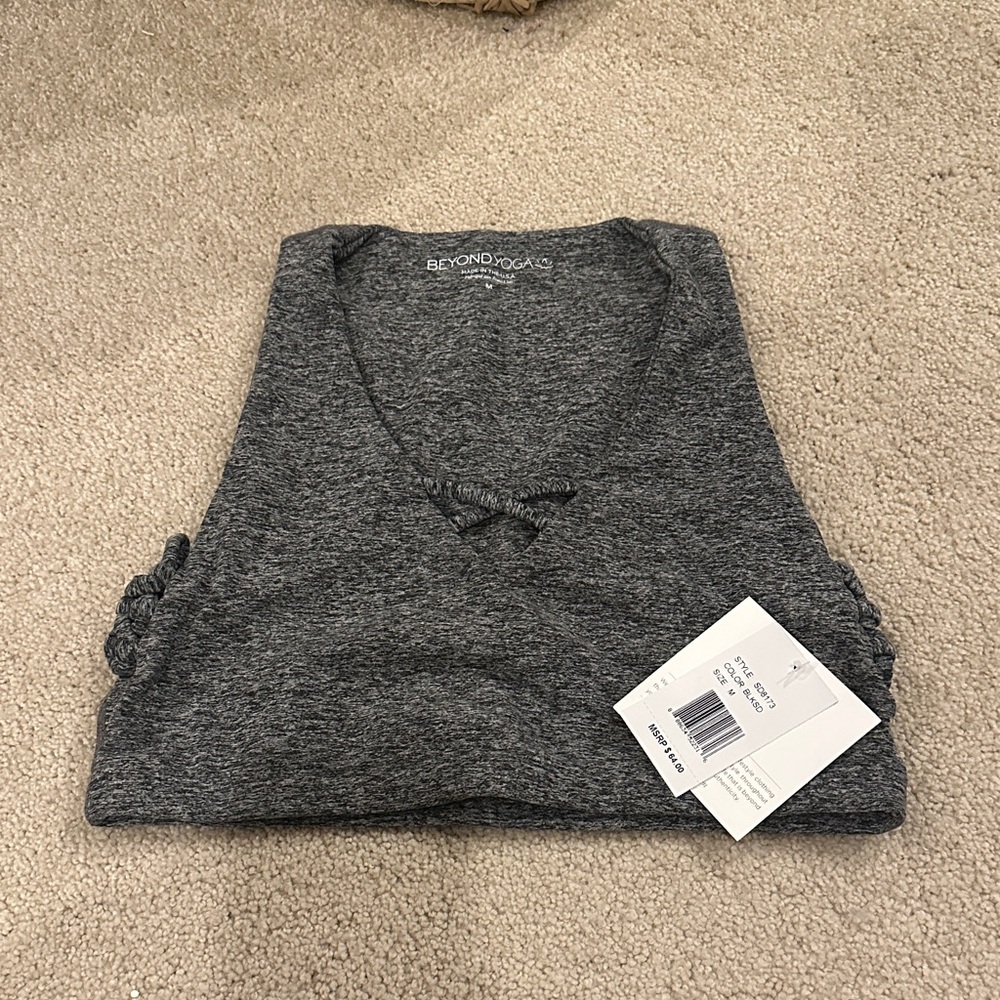 Beyond Yoga Charcoal Bra Top